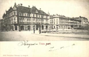 1898 Szeged, Tisza part környéke, Kátai László és Szinger Her. és fia üzlete
