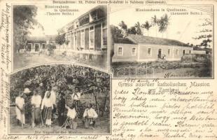 Quelimane, Zambesi; Katholischen Mission, Missionshaus, Neger / Catholic mission, mission house, black peaople