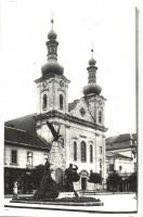 8 db MODERN megíratlan erdélyi városképes fotólap, az 50-es évekből, 2 másodpéldánnyal, Turul emlékm...