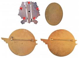 4db-os jelvény és érem tétel; ~1970. "Járőrparancsnok" ezüstözött, zománcozott fém jelvény...