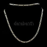 Ezüst(Ag) figaro nyaklánc, jelzett, h:59 cm, nettó: 13,1 g