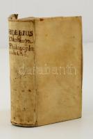 Hobbes. Thomas: Elementa philosophica de cive. Amsterdam, 1647. Louis Elzevier. 25 + 403 p. Címlap hiányzik. Korabeli pergamen kötésben.  Hobbes egyik fő művének második kiadása, melyben számos, később a Leviathanban megjelent gondolatát megelőlegezi.  /  Second edition of one of Hobbes major works, in which he anticipates some of the thoughts, later appear in the Leviathan. In pergamin binding, with some owners autograps. Title-page missing.