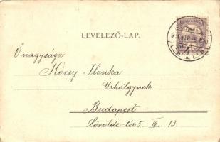 Budapest XVI. Rákosszentmihály, Paulus téri lóvasút végállomás, omnibusz. Kieszer Nándor 114.  (EK)