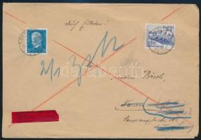 1935 Expressz levél Téli olimpia bélyeggel / Express cover