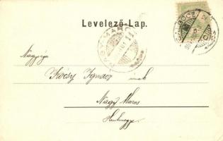 Galgóc, Hlohovec; Ferenc József tér, Deutsch Bernát üzlete, Bródy Simon üzlete és saját kiadása / sq...