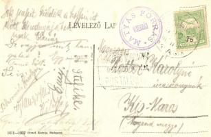 Visegrád, Falu részlet a malompatakról nézve. Divald Károly