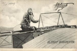 Blériot repülőgépével Budapesten, Blériot aláírásával / Bleriot's flight to Budapest, signature