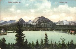 Tátra, Magas Tátra, Vysoké Tatry; Csorba tó, kiadja Földes Samu / lake (kopott sarkak / worn corners)