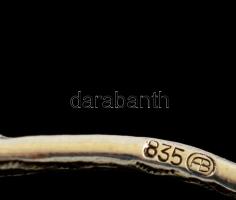 Ezüst(Ag) rózsával díszített kiskanál, 3 db, jelzett, h: 9,5; 10; 11 cm, nettó: 27 g