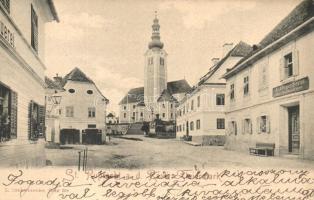 Sankt Ruprecht an der Raab, Ledergerberei Baumgartner, Bierdepot / street view with Leather tanning shop, beer hall