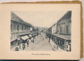 Kolozsvár, Cluj; 16 lapos kolozsvári városképes leporellófüzet, vasútállomás, Krudy fényképész felvé...