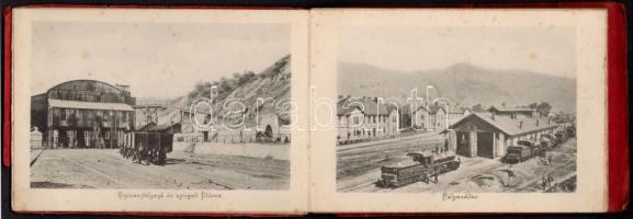 Petrózsény, Petrosani; 16 lapos petrózsényi városképes leporellófüzet, szénosztályozó, nyugati főtár...