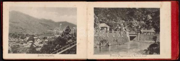 Petrózsény, Petrosani; 16 lapos petrózsényi városképes leporellófüzet, szénosztályozó, nyugati főtár...