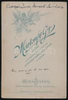 1905 Császár Imre (1864-1933) színész aláírása őt magát ábrázoló keményhátú fotón (Mártonfy Gy. utód...