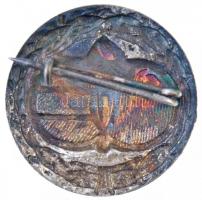 ~1960. "Magyar-Szovjet Baráti Társaság" zománcozott fém jelvény (20mm) T:2