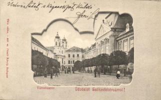 Székesfehérvár, Városház tér, Vaimar üzlete. Divald Károly 448. (EK)