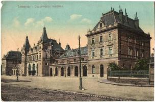 Temesvár, Timisoara; Józsefvárosi indóház, vasútállomás / railway station (EM)