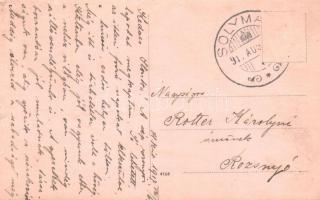 1917 Budapest II. Pesthidegkút, tanya, gémeskút tehenekkel, photo