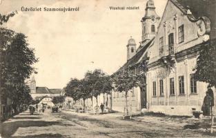 Szamosújvár, Gherla; Víz utca, Todorán Endre kiadása / street (EK)