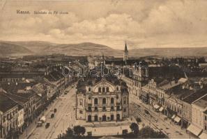 Kassa, Kosice; Fő utca a színházzal, kiadja Nyulászi Béla / main street with the theatre (EK)