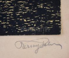 Kerny István (1879-1963): Esthangulat (Kamarás erdő), egyedi technikájú nyomata, papír, jelzett, 17x...