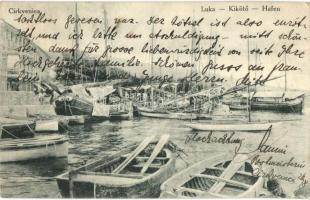 Crikvenica, Cirkvenica; Kikötő, vitorlások / port, sailing boats (EK)