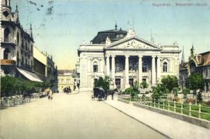 Nagyvárad, Oradea; Bémer tér, Szigligeti színház, kiadja Vidor Manó / square, theatre (EK)