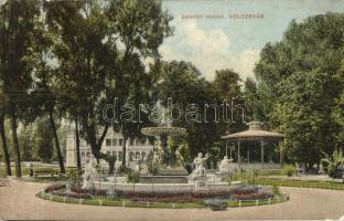 Kolozsvár, Cluj; Sétatér, szökőkút / promenade, fountain (EK)