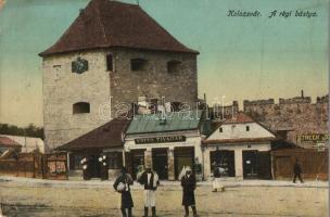 Kolozsvár, Cluj; A régi bástya, Voith Tivadar, Streck József üzletei, Stiel Jenő és Társa kiadása / bastion, shops (kis szakadás / small tear)