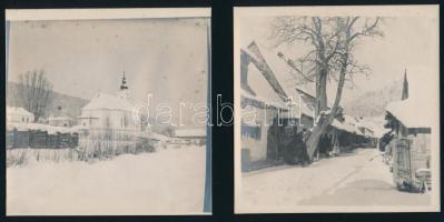 1914 Feketebalog (ma: Čierny Balog, Szlovákia, FElvidék), fakitermelők, 13 db fotó, köztük csoportké...