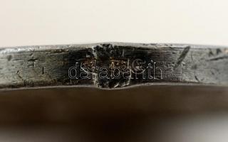 1936. "Arany Toldi Miklós-érdemérem" peremén jelzett aranyozott, Ag kitüntetés mellszalag ...