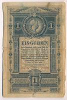 1882. 1Ft / 1G T:III- ly., kis szakadás, fo. Hungary 1882. 1 Forint / 1 Gulden C:VG hole, small tear, spotted Adamo G125