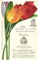 Franck kávé-pótlék tulipános hazafias reklámlapja / Franck coffee-substitute advertisement, tulip patriotic litho (b)
