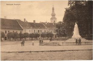 Rozsnyó, Roznava; Rákóczy tér, Fekete Sas szálloda, Falvi Jenő kiadása / square, hotel