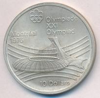 Kanada 1976. 10$ Ag 1976 Montréali Olimpia T:1-,2 Canada 1976. 10 Dollars Ag 1976 Montréal Olympics C:AU,XF Krause KM#113