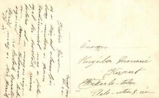 1914 Trieste, Ferenc Ferdinánd főherceg és felesége felravatalozója a kikötőben, matrózok / funeral ...