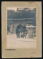 cca 1910 Budapest, Alagút, dohányreklám, kioszk. Cardon fotó kartonon 10x14 cm