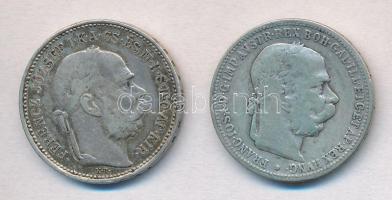 1893KB 1K Ag + Ausztria 1893. 1K Ag "Ferenc József" T:2,2-