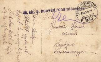 1918 M. Kir. 5. Honvéd Rohamfélezred csoportképe / K.u.K. military, Half Assault Regiment group phot...