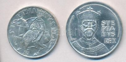 1972. 50Ft Ag + 100Ft Ag "Szent István" pár T:1,1- 
Adamo EM38, EM39