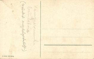 8 db régi E. Nister humoros litho művészlap középkori kínzásokról / 8 pre-1945 E. Nister humorous li...