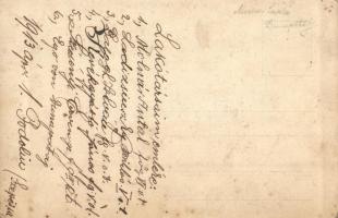 1913 Podolin, Podolínec; Vidám gimnáziumi diákok hangszerekkel. Studentika / Happy students celebrat...