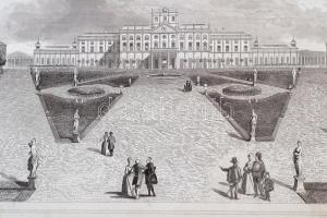 1853 Az Esterházy kastély 1784-ben Fuchsthaller Alajos (1811-1863) acélmetszete Nyomt Emich. / Steel...