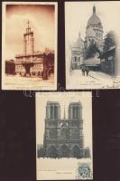 8db Párizsi képeslap az 1900-1910-es évekből