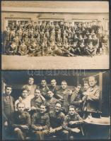 1932 M. Kir. folyamőr laktanya fotói, 2 db, 9x14 cm./ 1932 Two photos of the hungarian royal river guardians, 2 pc, 9x14 cm.