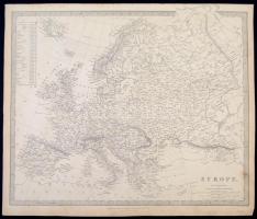 1836 Európa nagyméretű rézmetszetű térképe. / 1836 Map of Europe Society for diffusion of useful knowledge . Engraving 42x35 cm,