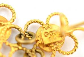 Egy pár 14K arany fülbevaló  / 14 C gold pair of earrings 4,5 g