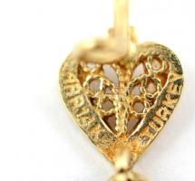 14 K arany fülbevaló pár / 14 C set of gold earrings 3,1 g