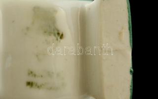 Zsolnay mini kulacs, matricás, jelzett, hibátlan, m:7,5 cm