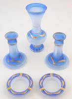 Hoffburg Vienna asztali készlet ( 5db), kézzel festett aranyozással, eredeti dobozában, hibátlan, 38...